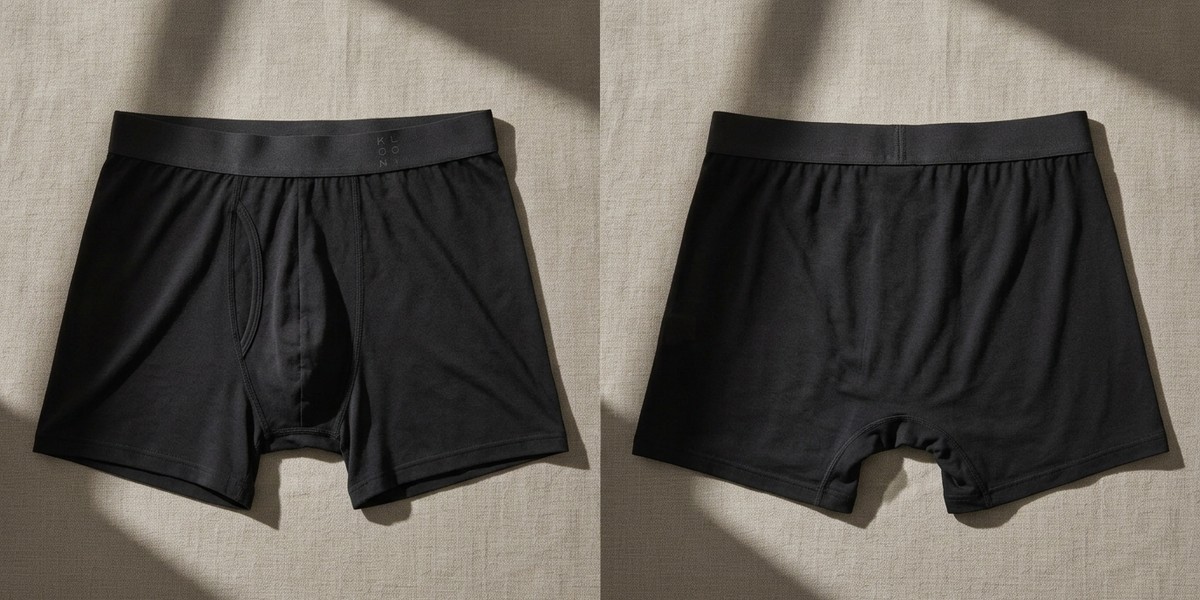 The KLOON Boxer Brief photographed front and back.